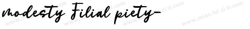 modesty Filial piety字体转换